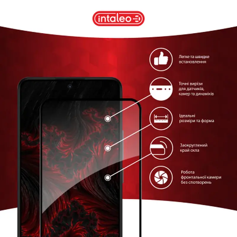 Скло захисне Intaleo Full Glue Xiaomi Redmi 13 Black (1283126592935) - фото 3