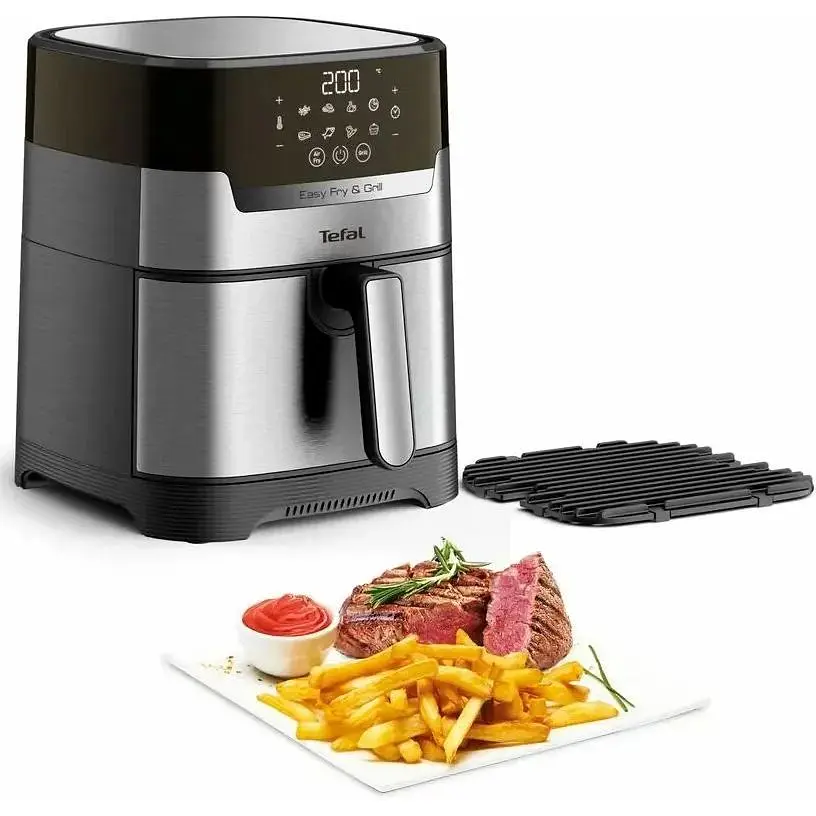 Мультипіч Tefal EasyFry&Grill Precision 1550 Вт сіра (EY505D15) - фото 5