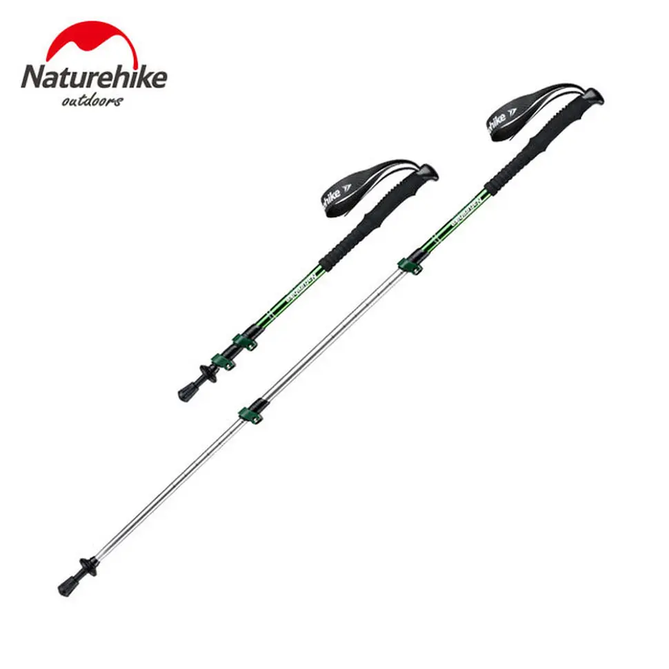 Трекінгова палиця 3-сек. Naturehike Women 6061 AL NH17D001-Z, 57-120 см, алюміній, зелена