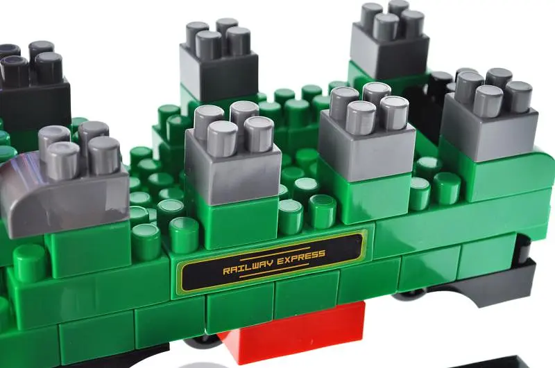 Конструктор блоковий QB300-202 "Block&Steps: Залізничний Експрес" + ходилка та меморі гра 3в1, 136дет. qbee - фото 8