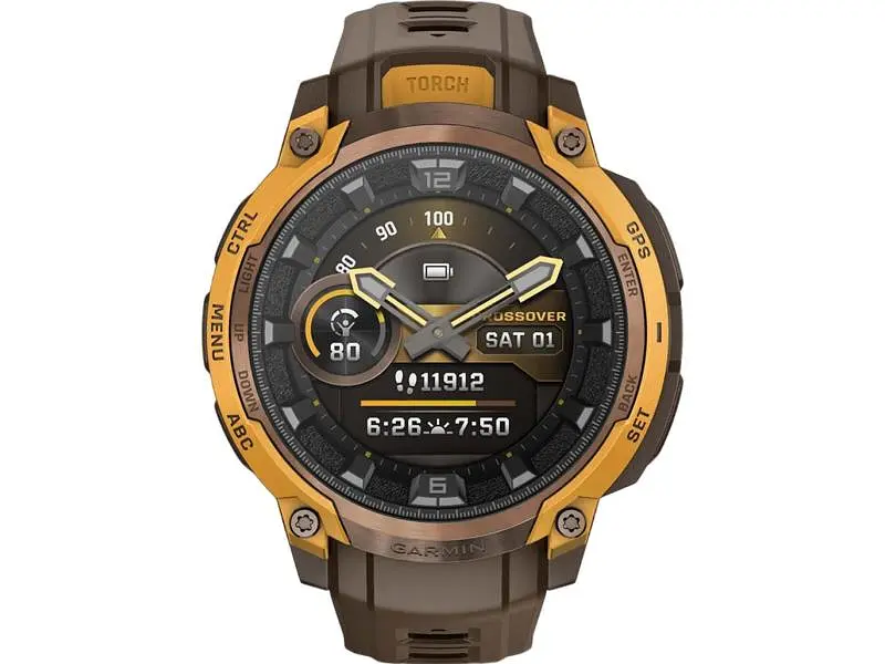 Смарт-годинник Garmin Instinct Crossover AMOLED Bronze/Sunburst (010-03398-01) - фото 2