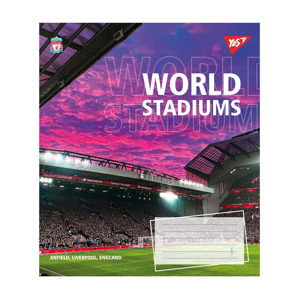 Зошит Yes World stadium А5 48 аркушів лінія (767133), в асортименті - фото 2