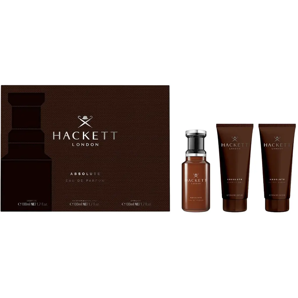 Набор Hackett London Absolute: парфюмированная вода 100 мл + гель для душа 100 мл + гель после бритья 100 мл (8436581948974) - фото 2