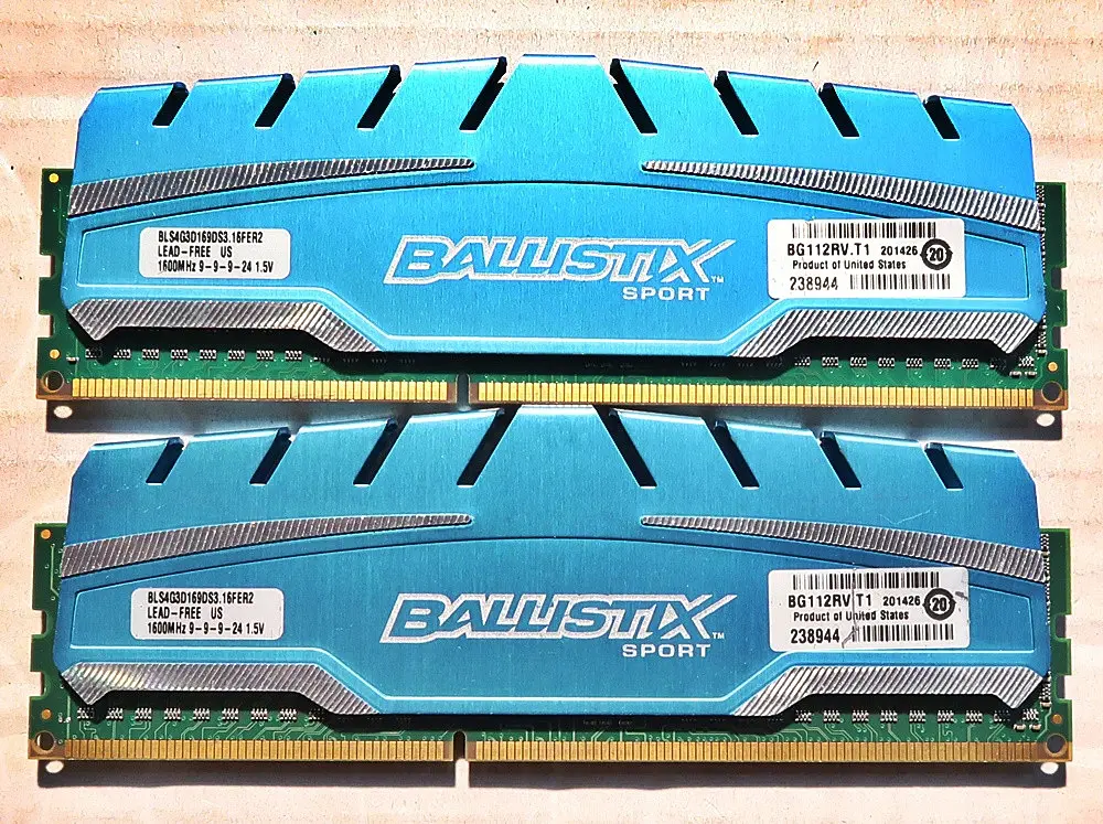 Оперативна пам'ять Crucial Ballistix Sport 8GB (2x4GB) DDR3 1600Mhz PC3-12800 BLS4G3D169DS3.16FER2 Б/В - фото 2