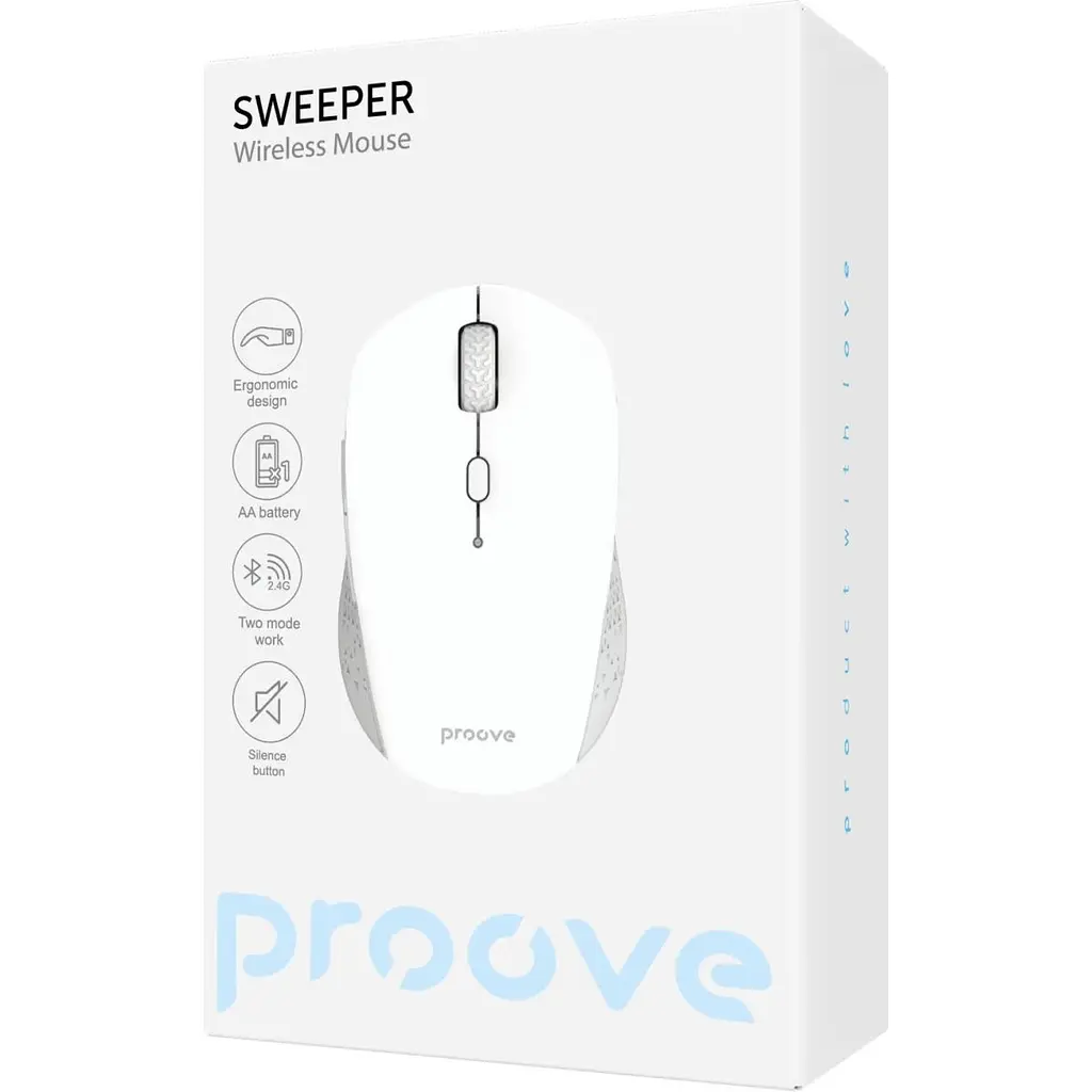 Миша Proove Sweeper White (WMSW00011002) [160117] - фото 4