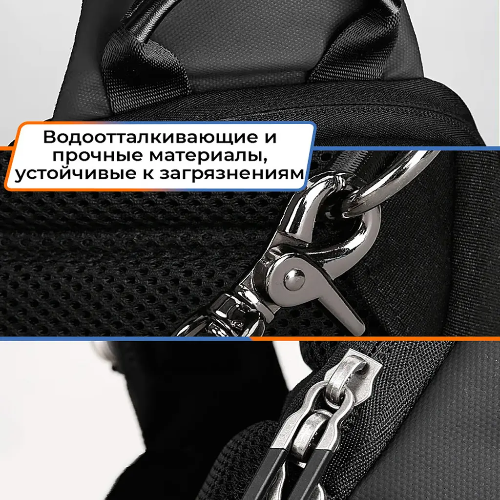 Рюкзак міський Mark Ryden 7056 9.7" USB 6 л чорний (16246) - фото 7