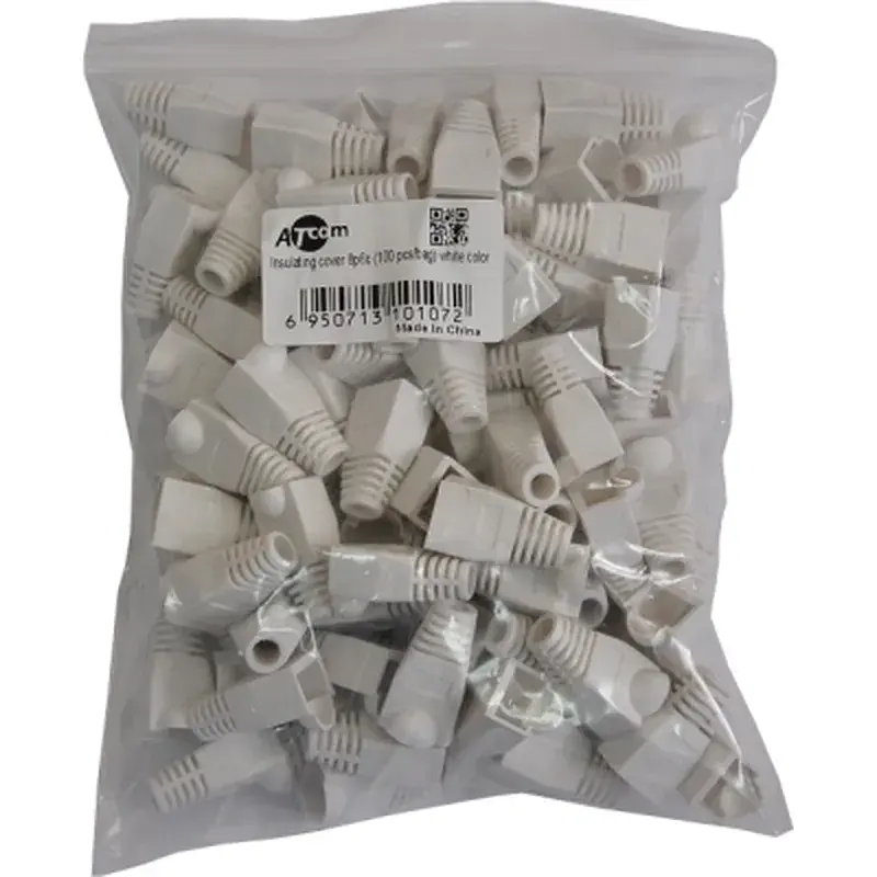 Ковпачок конектора Atcom RJ-45 білий 100шт (10107) - фото 2