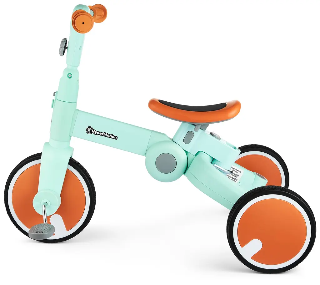 Дитячий триколісний велосипед HyperMotion Tobi Rocket з батьківською ручкою 17 см 20 см mint (TOBI ROCKET HYP MINT) - фото 8