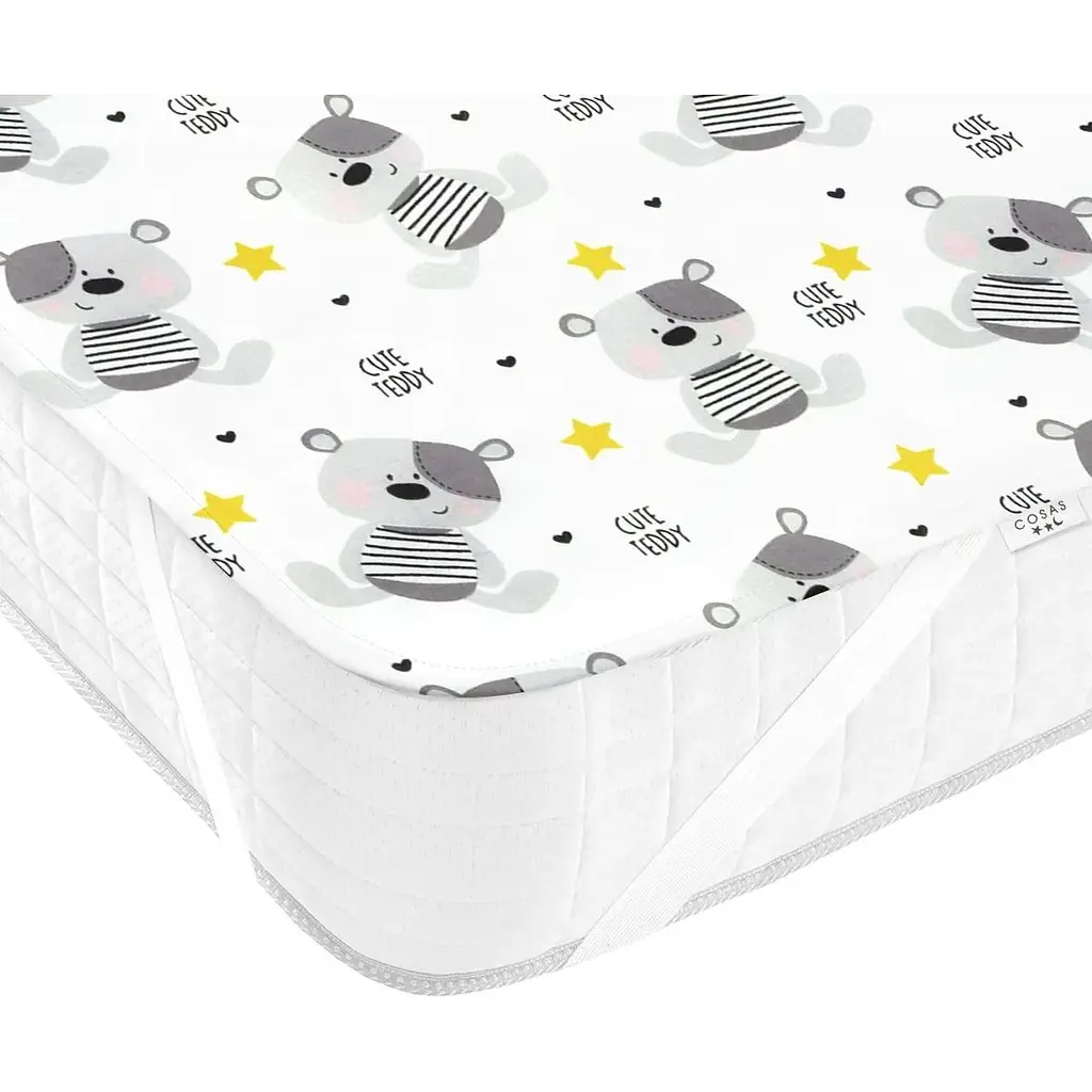 Наматрасник непромокаемый Cosas Grey Teddy 70х120 см серый (WaterSheet_BearTeddyGrey_120) - фото 3