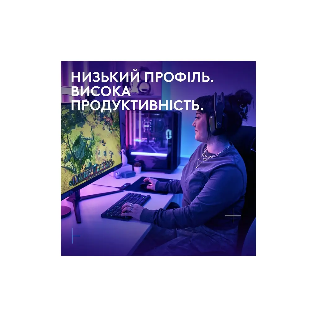 Клавіатура Logitech G515 TKL Lightspeed GL Tactile RGB Wireless/Bluetooth/USB UA Black (920-014075) - фото 2