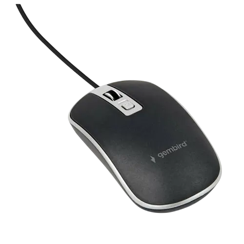 Миша Gembird MUS-4B-06-BS Black/Silver