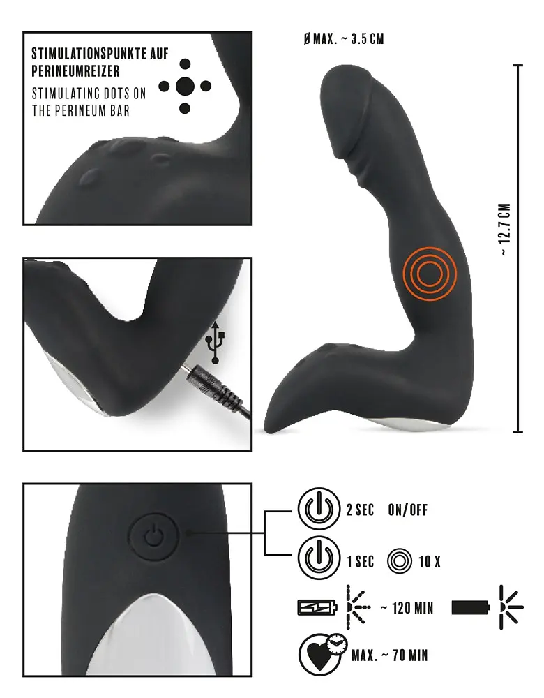 Масажер простати - Rechargeable Prostate Stimulator Orion 42-05954030000 19459 - фото 5