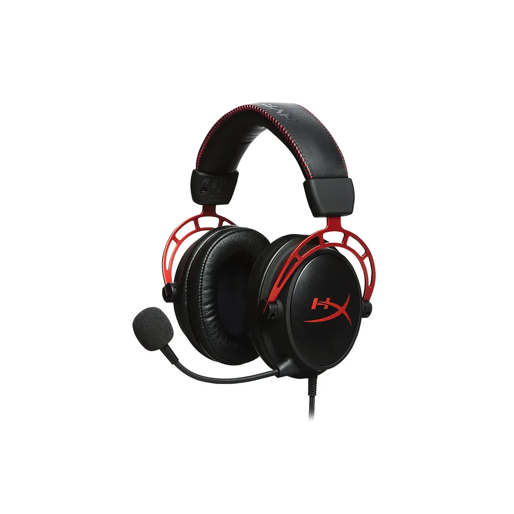 Игровая гарнитура Cloud Alpha, mini-jack/dual 3,5 мм, 1,2 м/2 м черно-красная HyperX teh0013114 - фото 2