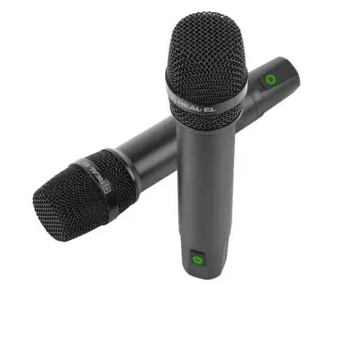Мікрофон для караоке REAL-EL KM-850, Black, 6.35 мм jack, підключення бездротове, - 60 дБ, радіус дії до 25 м, 2 шт (EL121900002) - фото 4