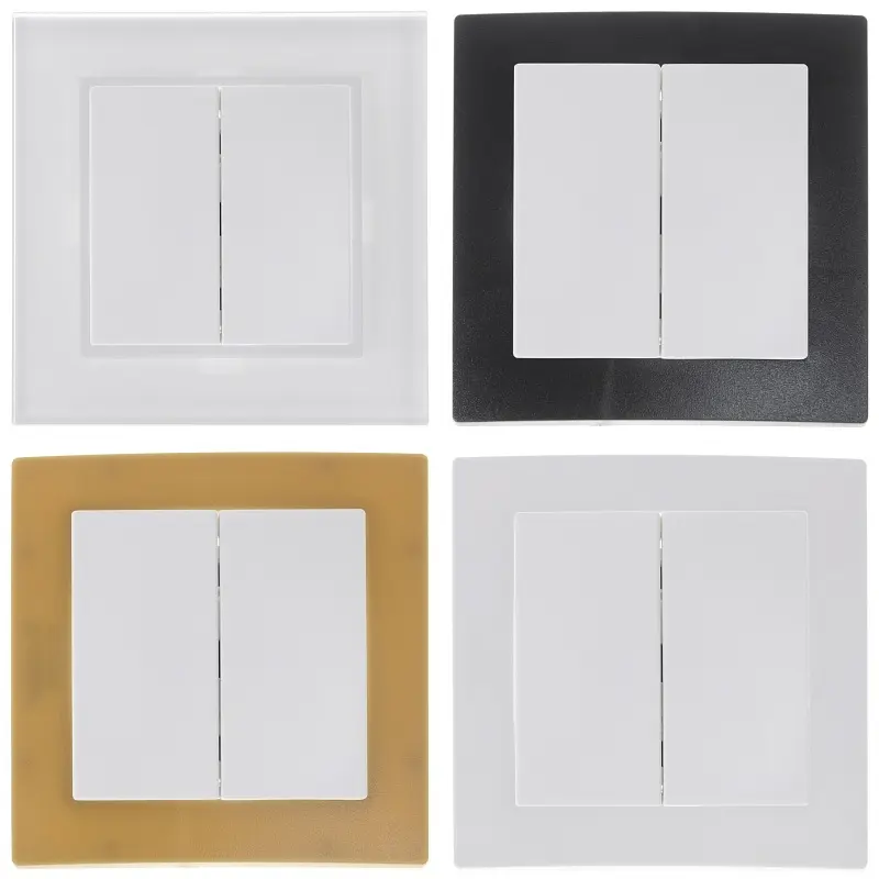 Выключатель Brille двухклавишный белый NB-2V wh - фото 3