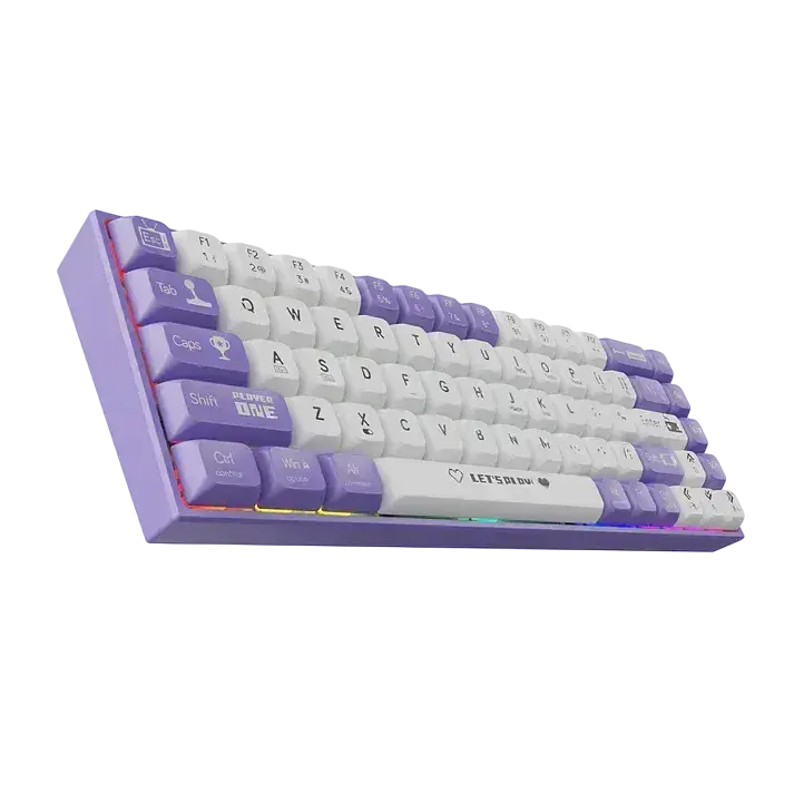 Механічна дротова клавіатура AJAZZ AK680 / Hot-Swap / Brown Switch / White Purple - фото 3