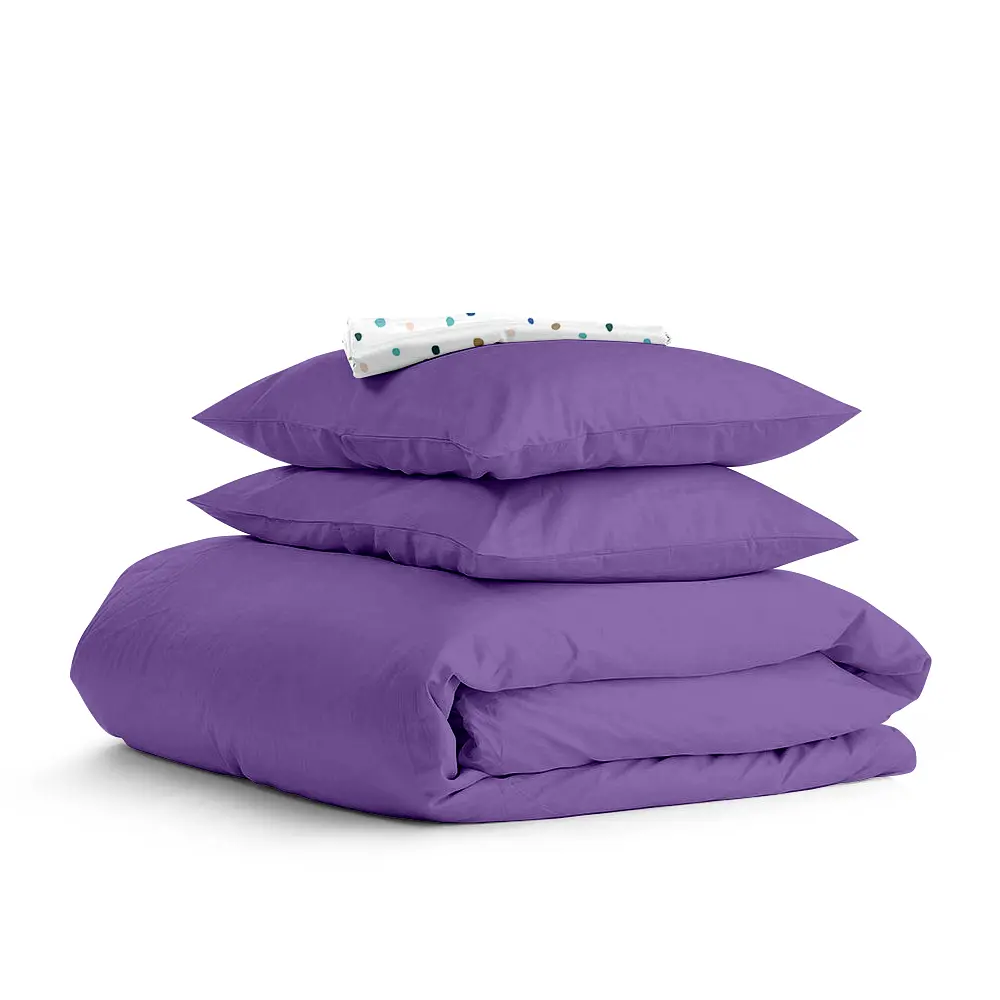 Полуторна постільна білизна з простирадлом на резинці LAVENDER CS1 COSAS (4822052131497)