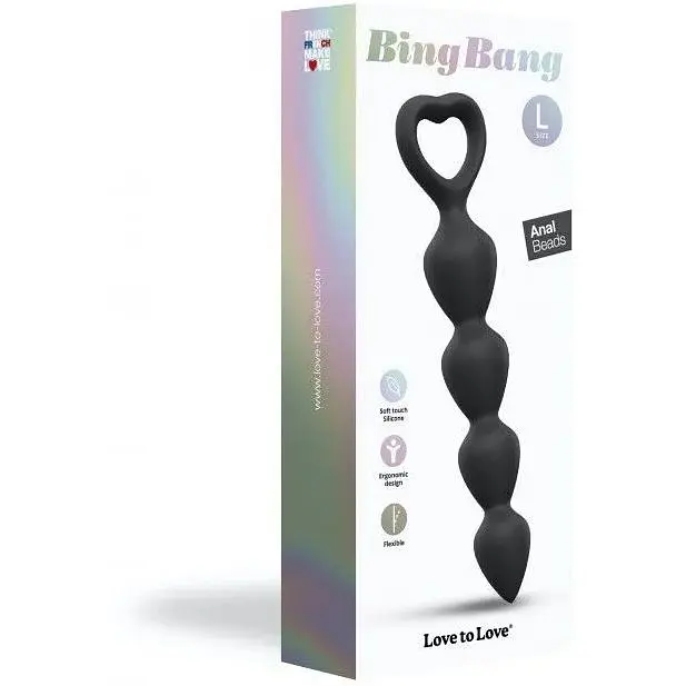 Анальний ланцюжок Love To Love Bing Bang L - Black Onyx - фото 6