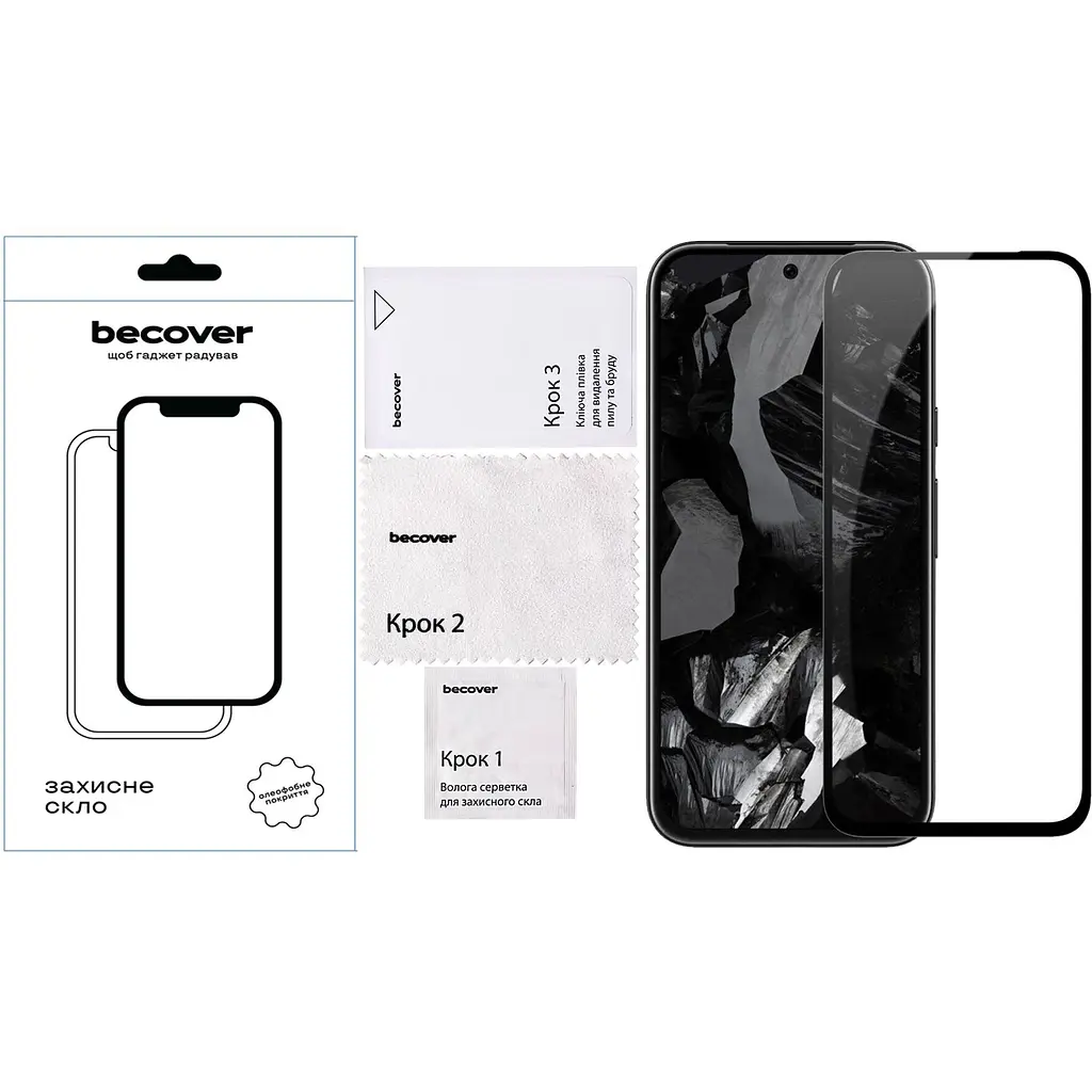 Захисне скло BeCover для Google Pixel 8a Black (711663) - фото 2