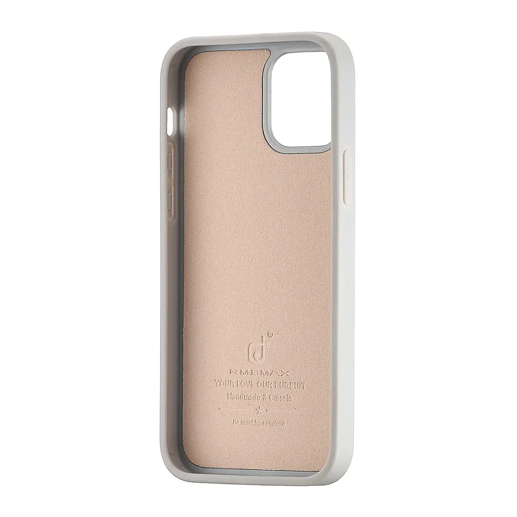 Чохол Jinduka Leather Case with MagSafe iPhone 12 Beige - фото 3