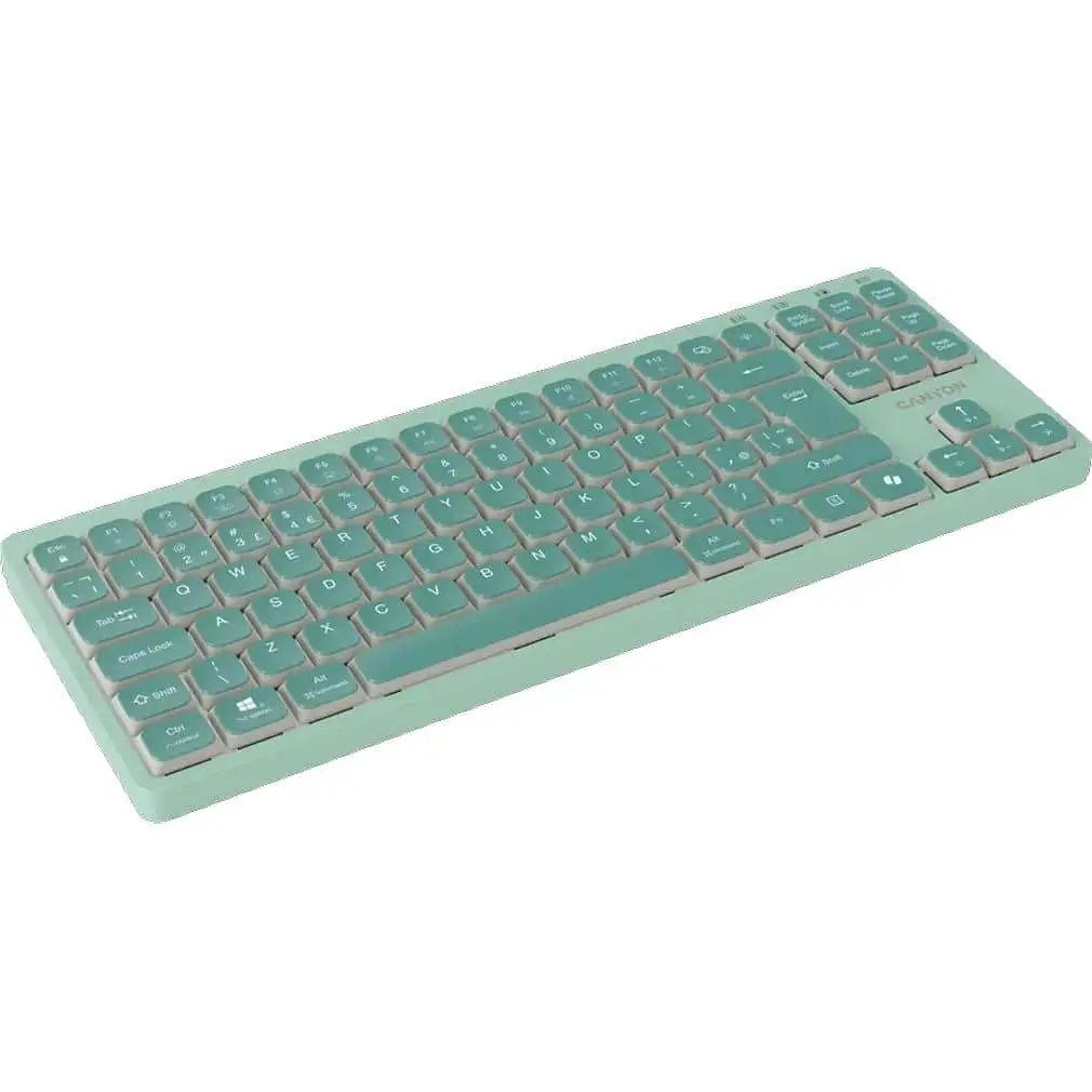Клавиатура Canyon Keyboard OnType 10 Low Profile EN Wired Green (CNS-HKB10GR) - фото 3
