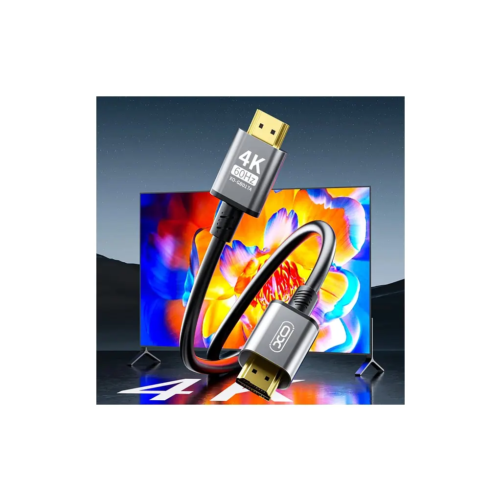 Кабель мультимедійний HDMI M to HDMI M 3.0m V2.0 black XO (GB017A-HDMI.tranish) - фото 5
