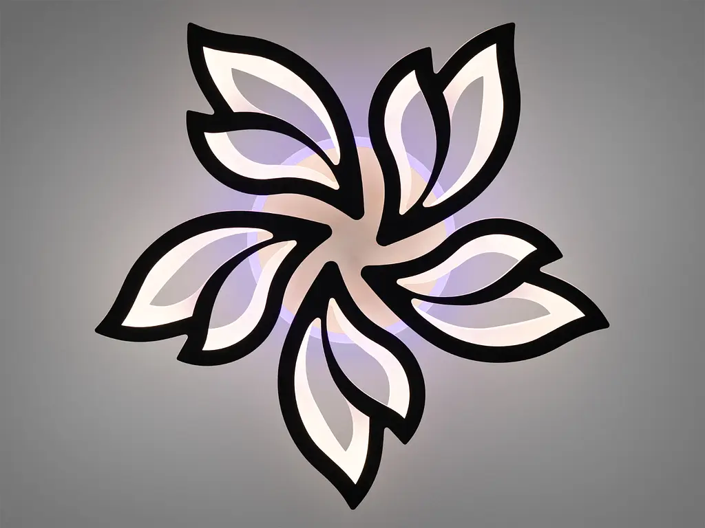 Потолочная светодиодная люстра с пультом, димером, подсветкой, 80W - фото 3