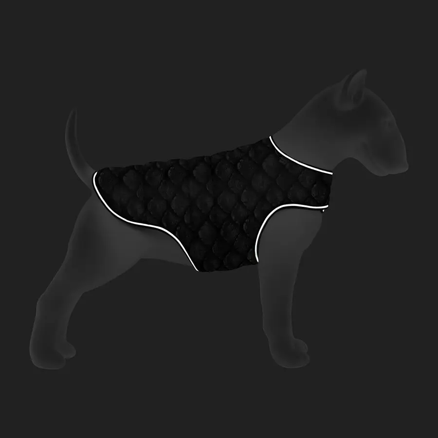 Курточка-накидка для собак Collar Waudog Clothes, рисунок "Луска", M, А 37 см, B 52-62 см, С 36-47 см - фото 4