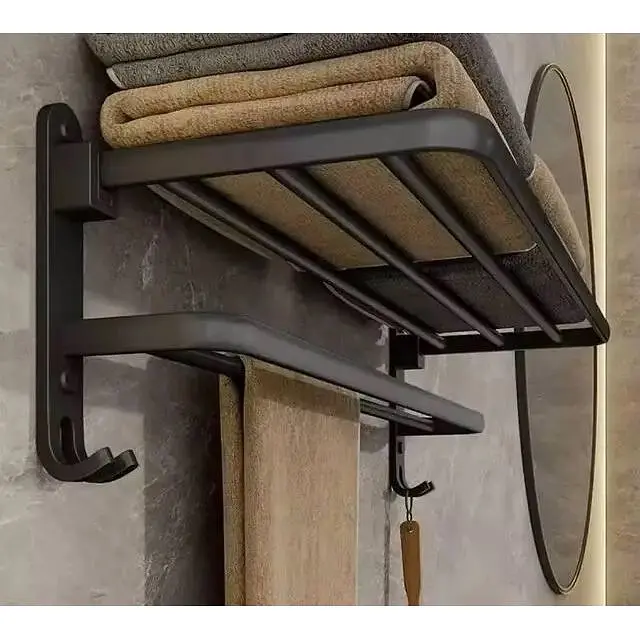 Тримач для рушників настінний металевий - фото 3