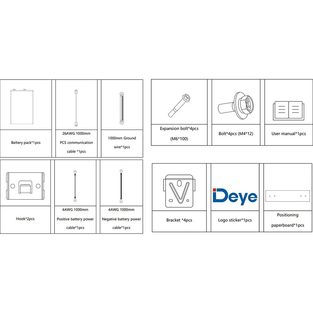 Акумулятор Deye LiFePO4 48V (51.2V/100Ah/5120Wh) (SE-F5-С) [173482] - фото 4