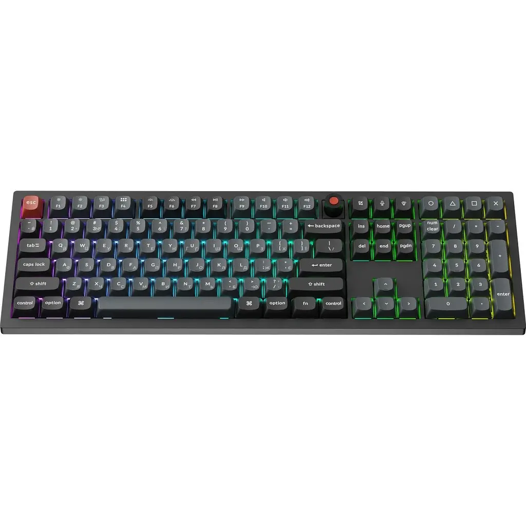 Клавіатура Keychron V6 8K Keychron Super Red Switch RGB USB UA Black (V6W-D1-UA) [168149] - фото 2