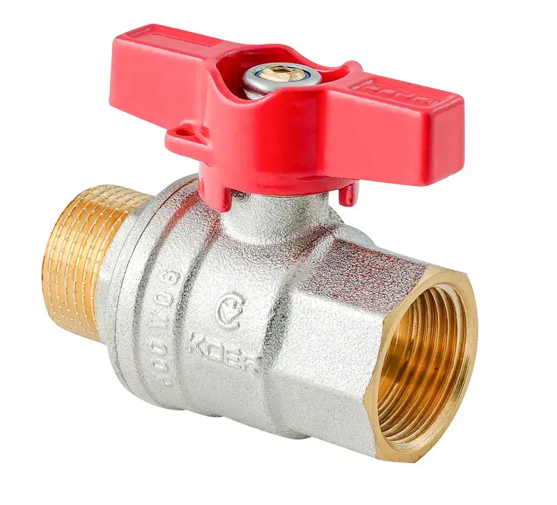 Кран кульовий ГШМ Koer Extreme KE.218-15 - 1/2" FM ручка "метелик" червона KR5759