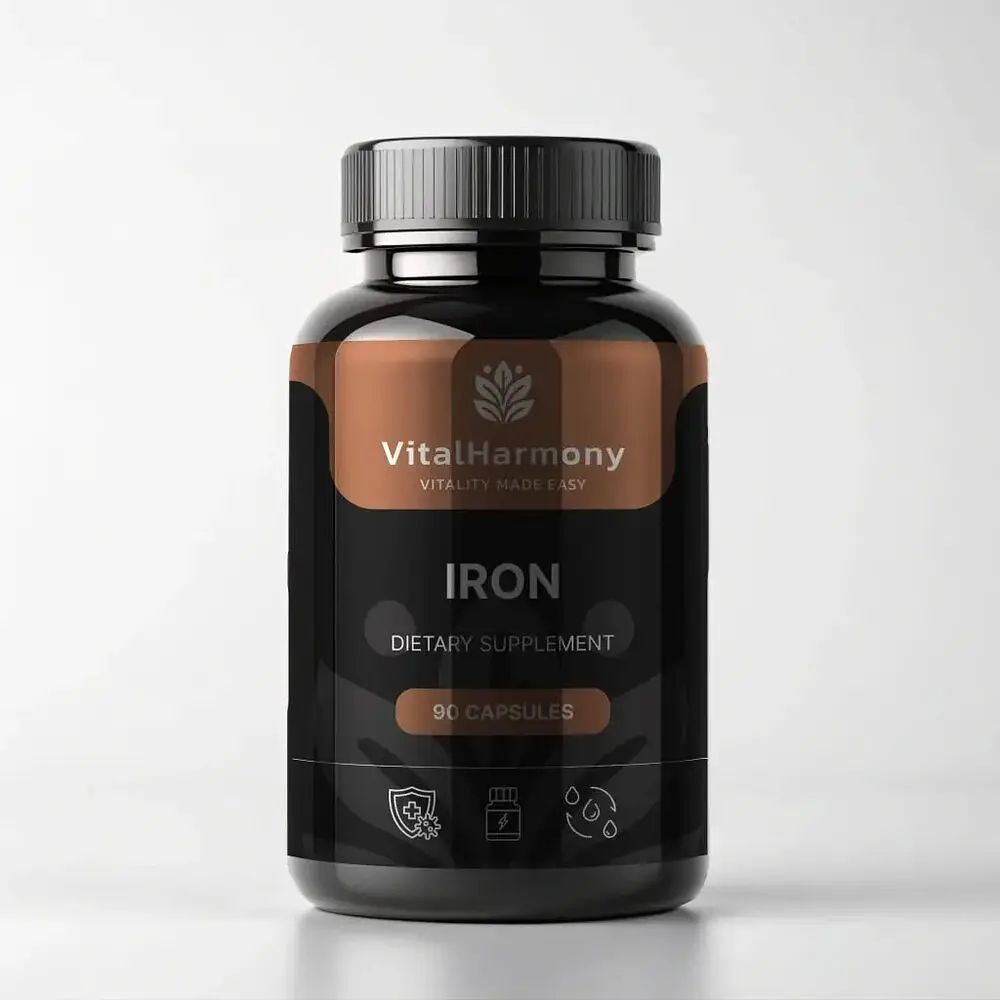 Сульфат заліза VitalHarmony Iron 49 mg для підтримки енергії
