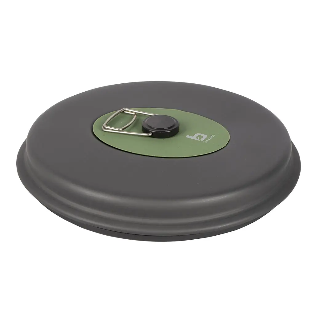 Набір посуду Bo-Camp Explorer 4 Pieces Hard Anodized Grey/Green (2200244), Сірий - фото 4