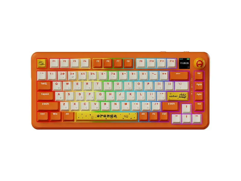 Клавіатура Ajazz AK820 Max Avocado Switch Orange (AK820MAX-AS-OW) - фото 2
