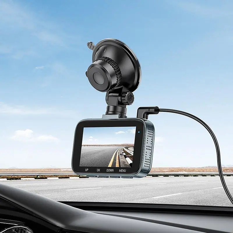 Відеореєстратор 3 дюйми дисплей HOCO DV5 driving recorder with 3-inch display 1080p 30FPS G-Sensor - фото 3