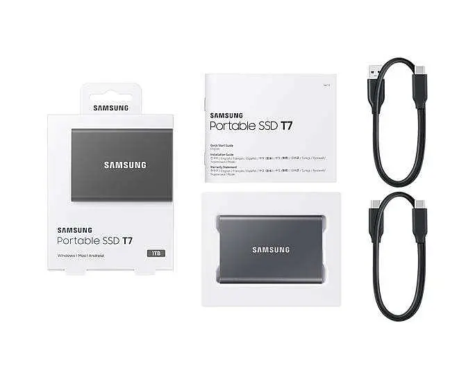 SSD накопичувач Samsung T7 1 TB Titan Gray (MU-PC1T0T/WW) - фото 7