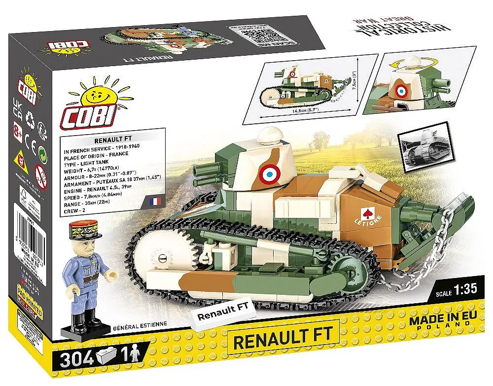 Конструктор COBI танк 1:35 RENAULT FT 2991 - фото 7