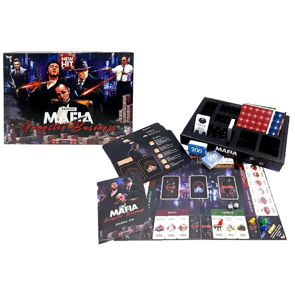Настільна економічна гра "MAFIA. Gangster Business. Premium" українською мовою Danko Toys 29х39х5,3 см det0012612 - фото 2
