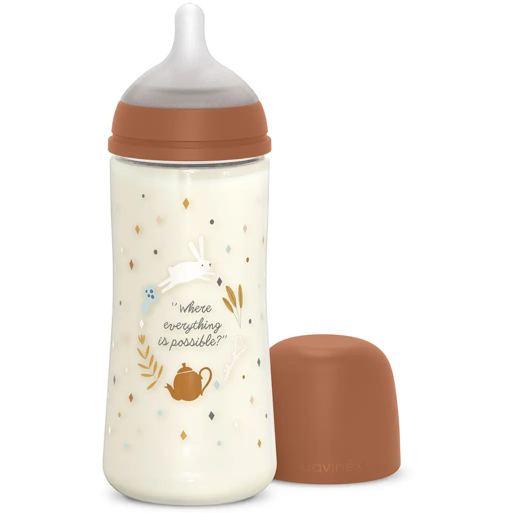 Бутылочка для кормления Suavinex Wonderland 360 мл интенсивный поток бежевая (308758) - фото 2