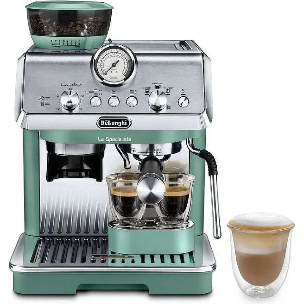 Ріжкова кавоварка еспресо DeLonghi La Specialista Arte EC9155.GR Green - фото 2