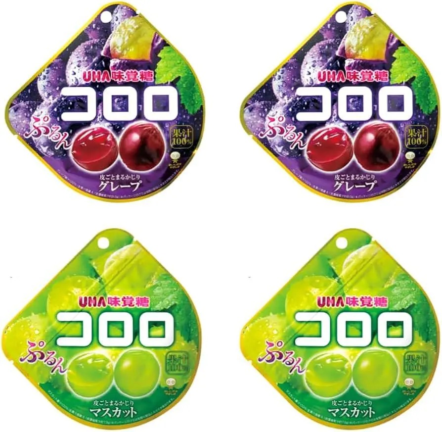 Японські желейні цукерки Kororo Fruit Juice Gummy зі смаком мускатного винограду 48г - фото 8