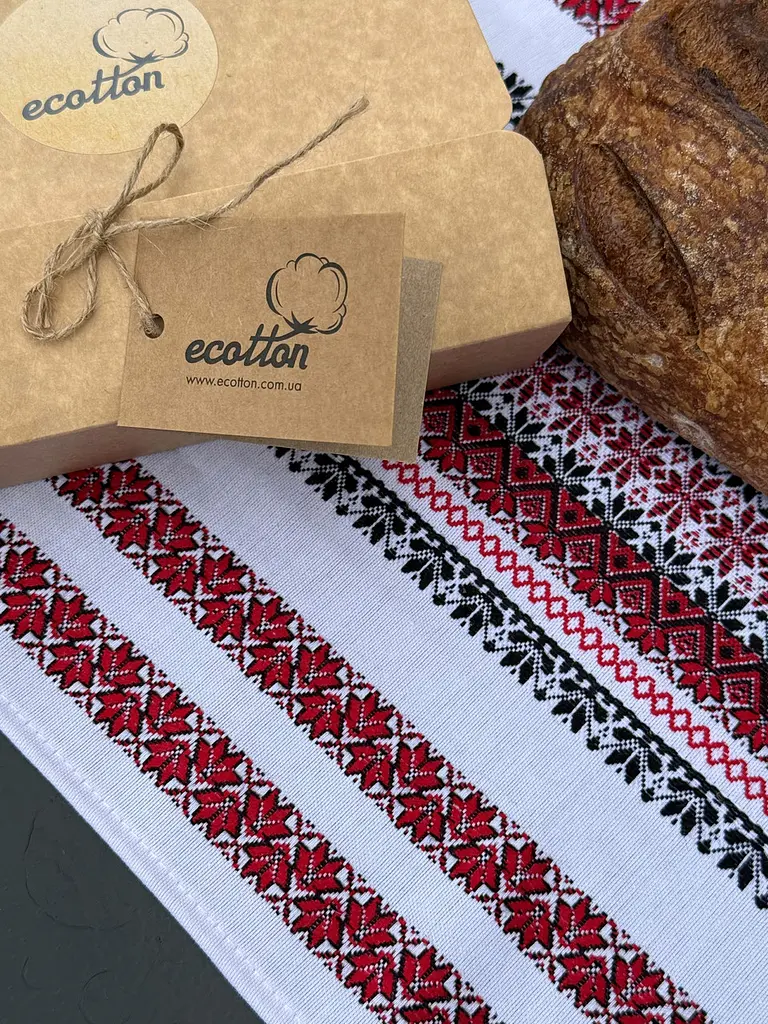 Ранер-рушник Ecotton Етно 35x150 см в українському етно-стилі білий (25324) - фото 8