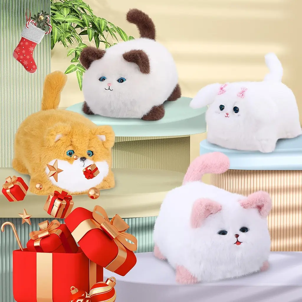 Інтерактивна м'яка іграшка AiDA Smart Blinking Cat біло-коричнева (AD54098) - фото 10