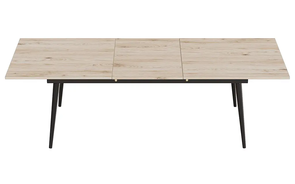 Стіл журнальний трансформер Dandi Small Ferrum-decor 45x120(160)x70 Чорний метал ДСП Дуб Сан-Марино 16 мм (FRD-106798) - фото 2