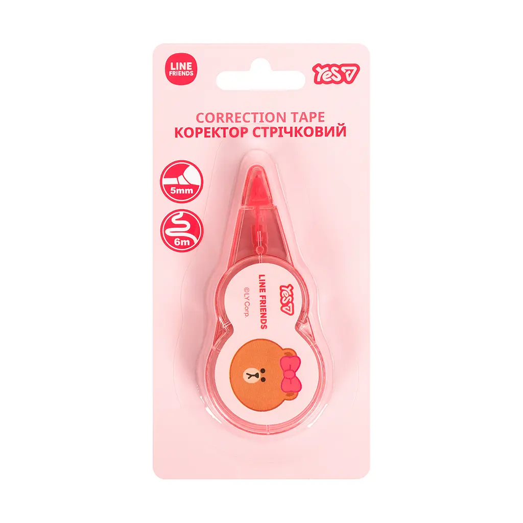 Коректор Yes Line Friends стрічковий 5 мм х 6 м (340129) - фото 3