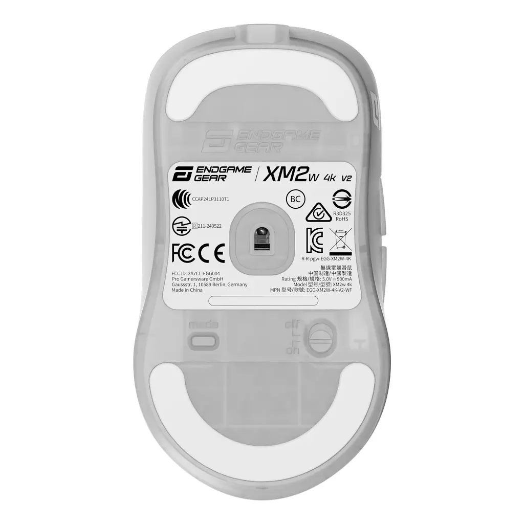 Мишка Endgame Gear XM2w 4k v2 Wireless Transparent White (PGW-EG-MOU-082) - фото 9