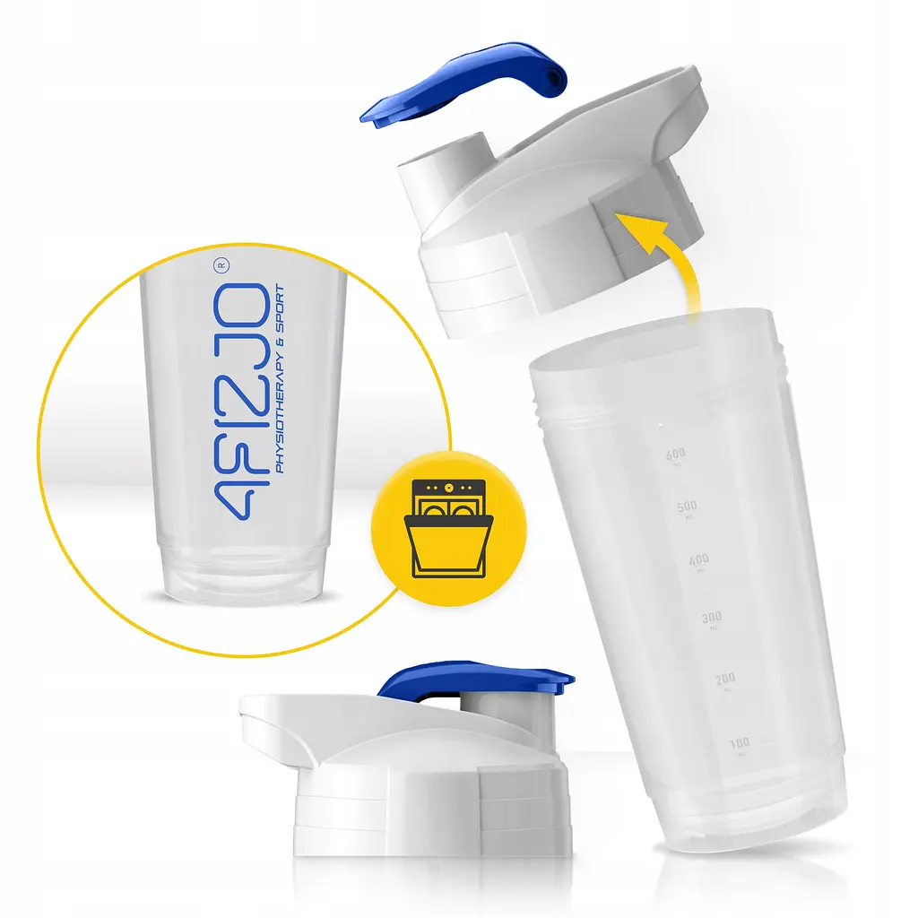 Шейкер спортивный 4FIZJO Ultra 700 мл White/Blue (P-5905973407076) - фото 5