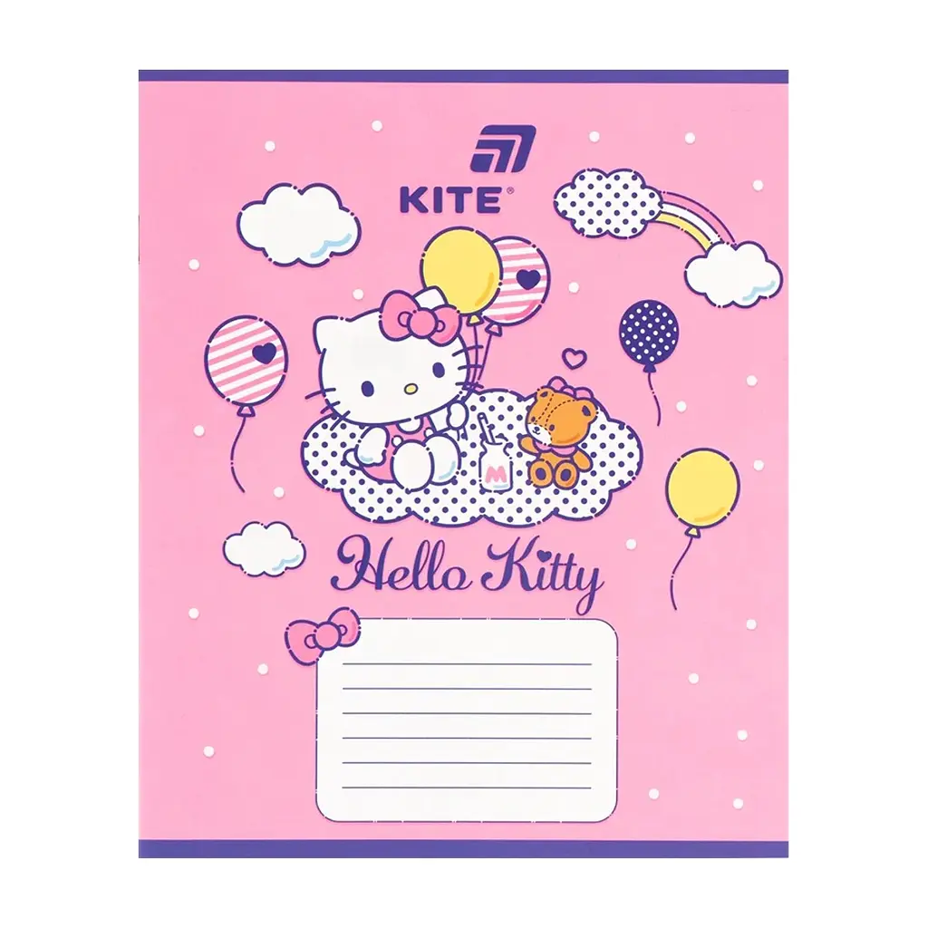 Зошит Kite Hello Kitty, 12 аркушів, коса лінія (HK26-235-2), в асортименті - фото 9