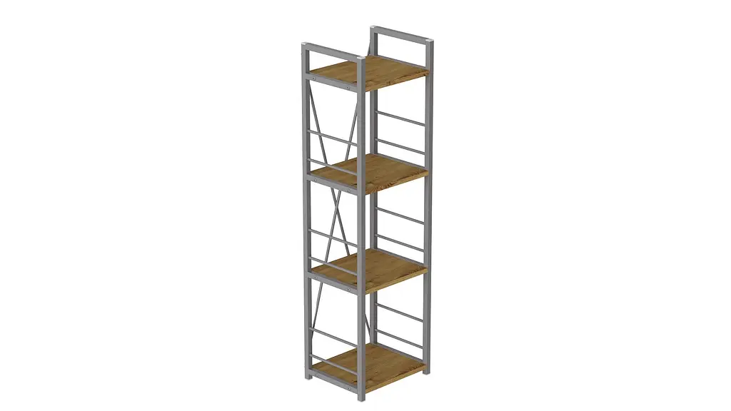 Етажерка 4/34 Ferrum-decor Серії Коннект 120x34x28 сірий ДСП Дуб Артізан 16мм (FRD-104285) - фото 6